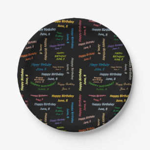Paper Plates June, 8 Birthday