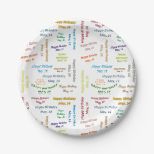 Paper Plates May, 14 Birthday