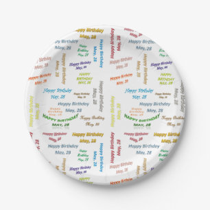 Paper Plates May, 28 Birthday