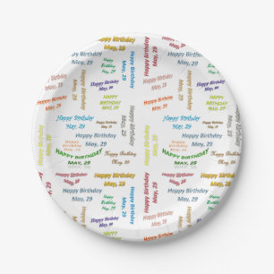 Paper Plates May, 29 Birthday