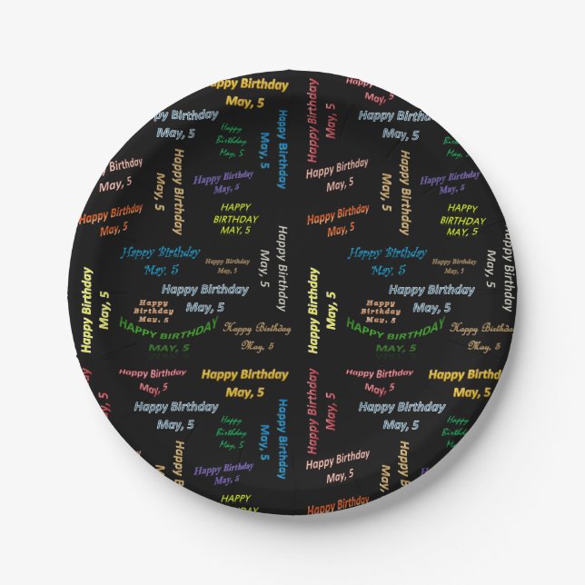 Paper Plates May, 5 Birthday (Front)