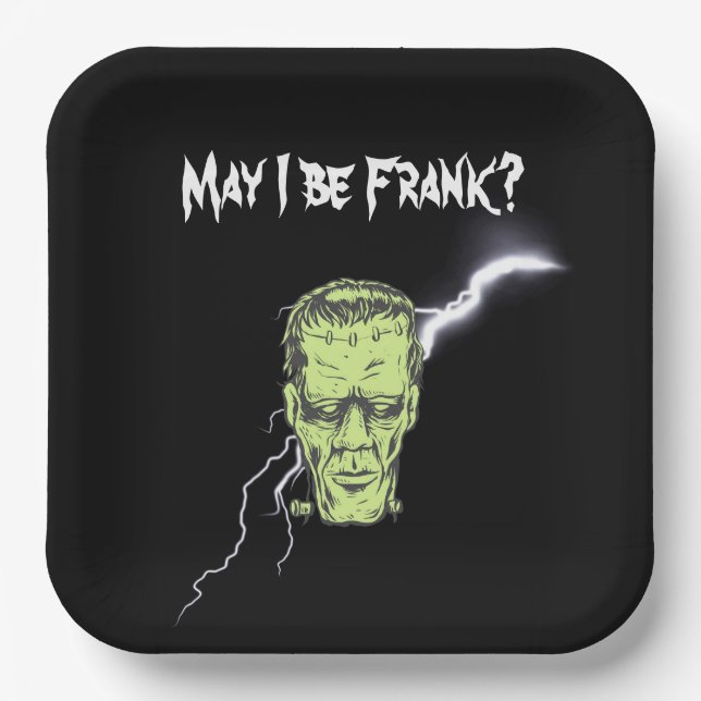 Paper Plates, May I Be Frank, Frankenstein Plate (Front)
