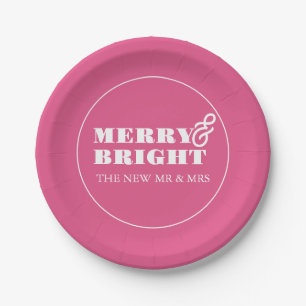 Paper Plates Merry & Bright Pink