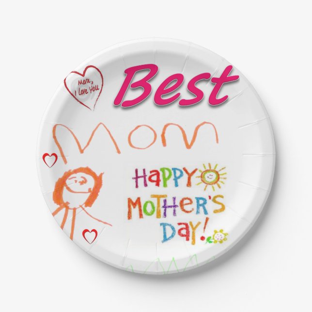 Paper plates Mother's Day (Front)