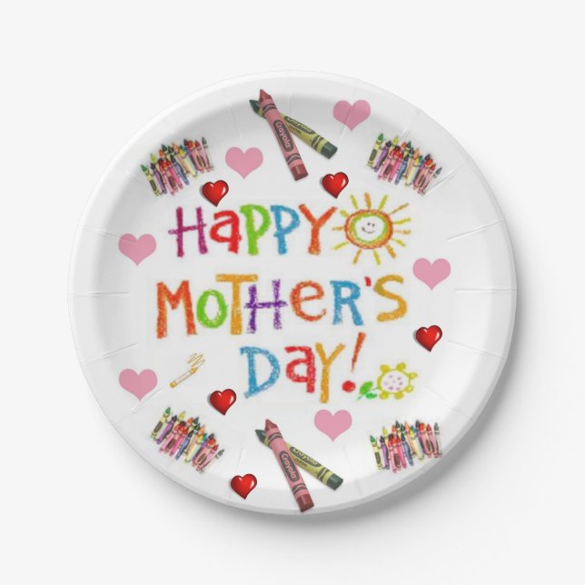 Paper plates Mother's Day (Front)
