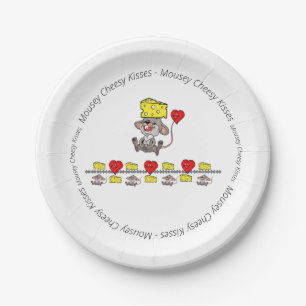 Paper Plates Mousey Cheesy Kisses Red Hearts