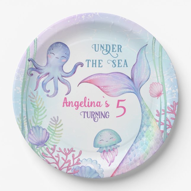 Paper Plates Nautical Themed Birthday Party. (Front)