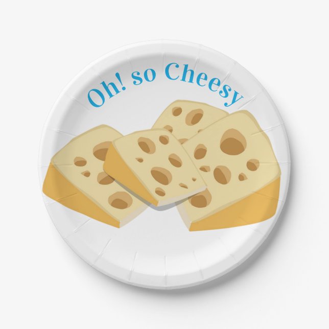Paper Plates, Oh! So Cheesy Cheese  Paper Plate (Front)