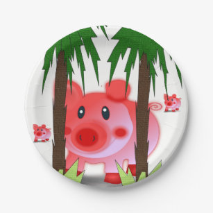Paper plates Pig