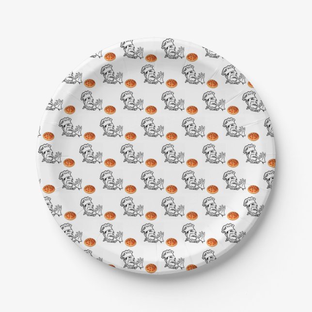 Paper Plates Pizza Man (Front)