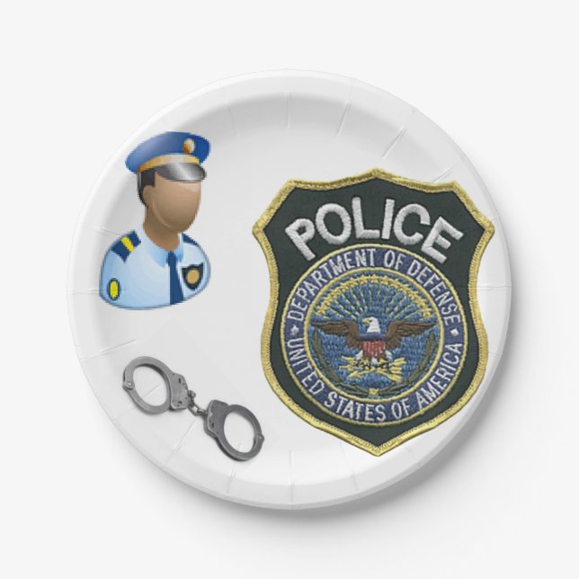 Paper Plates Policeman (Front)