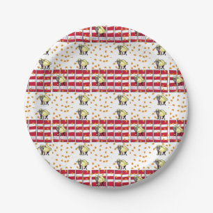 Paper Plates Red Hearts Love Sheep