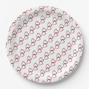 Paper Plates/Red Hearts Plate