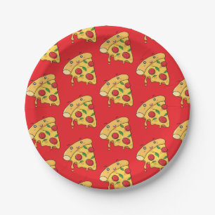 Paper Plates, Red Pizza Cheese Plate