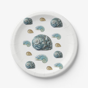 Paper plates Seashells