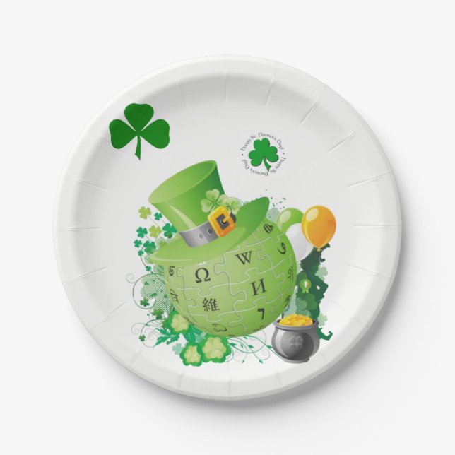 Paper plates St. Patrick's Day (Front)