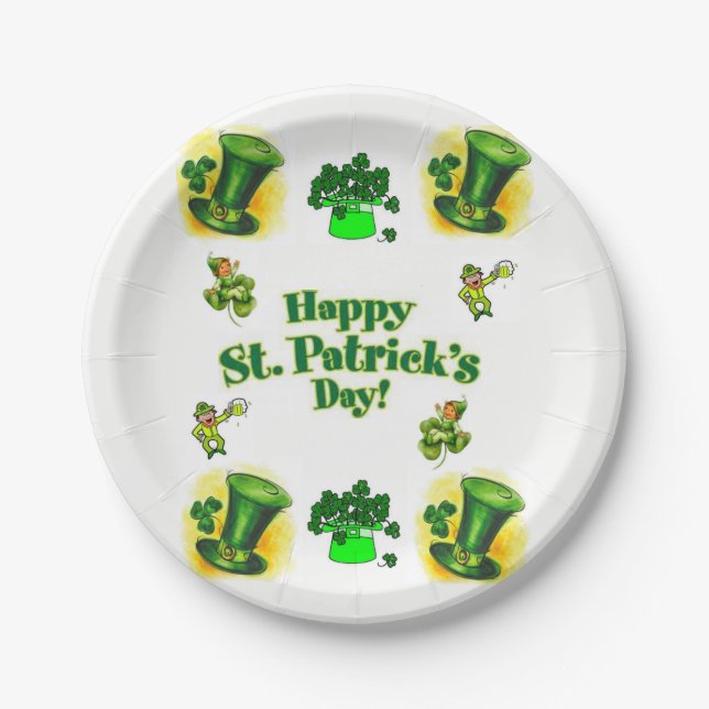 Paper plates St. Patrick's Day (Front)