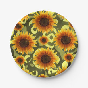 Paper plates Sunflowers