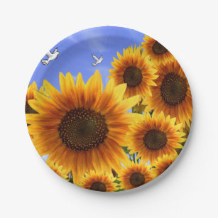 Paper plates Sunflowers