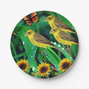 Paper plates Sunflowers