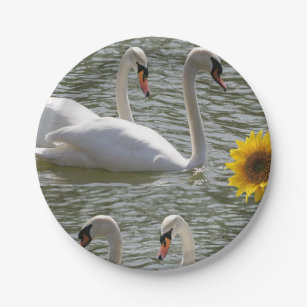 Paper plates Swans