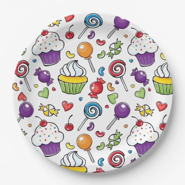 Paper Plates - Sweet Cupcake (Front)