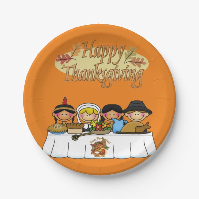 Paper plates Thanksgiving (Front)