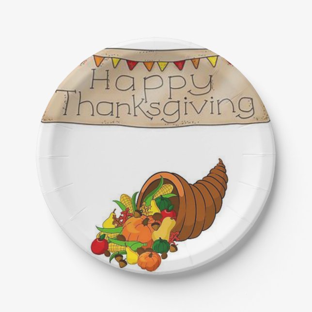 Paper plates Thanksgiving (Front)