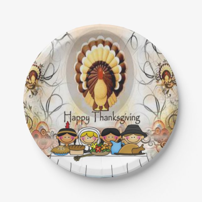 Paper plates Thanksgiving (Front)