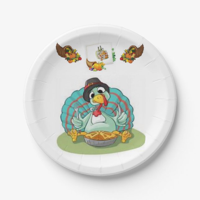 Paper plates Thanksgiving (Front)