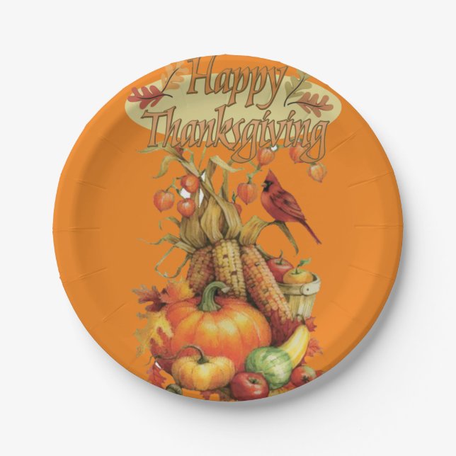 Paper plates Thanksgiving (Front)