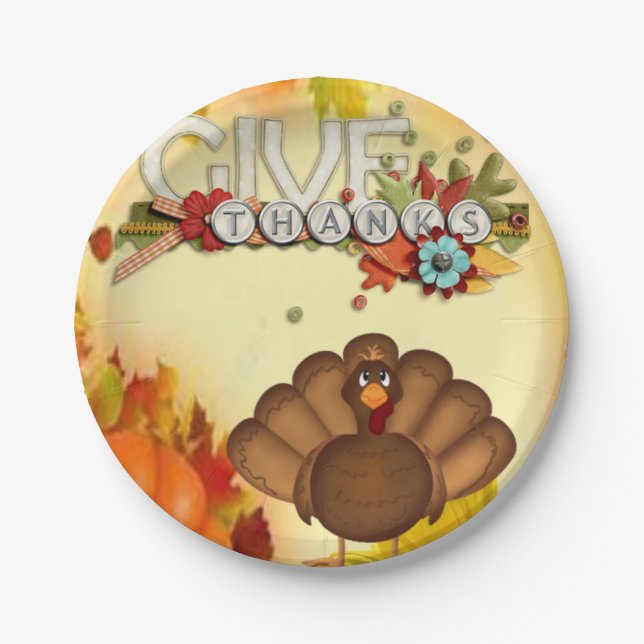 Paper plates Thanksgiving (Front)