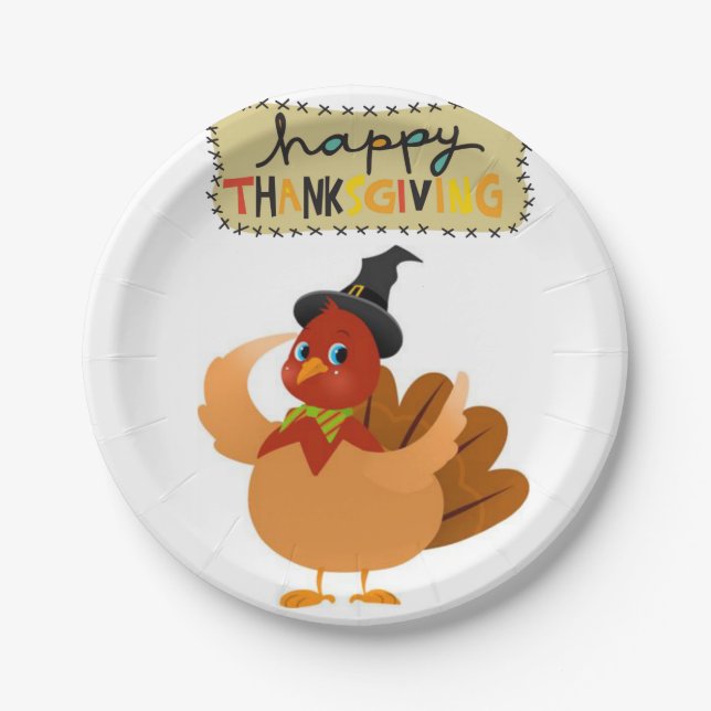 Paper plates Thanksgiving (Front)