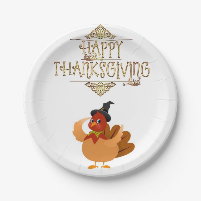 Paper plates Thanksgiving (Front)