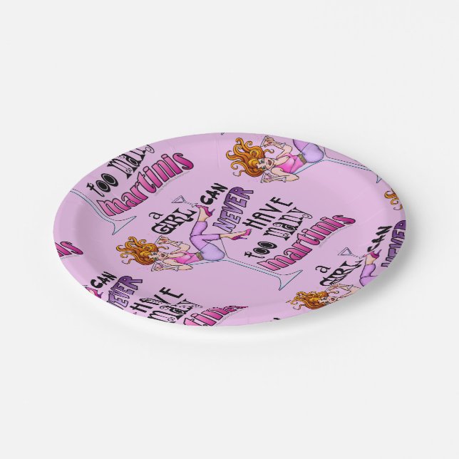 PAPER PLATES - TOO MANY MARTINIS (Angled)
