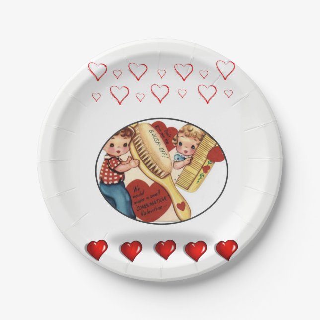 Paper plates Valentine's (Front)
