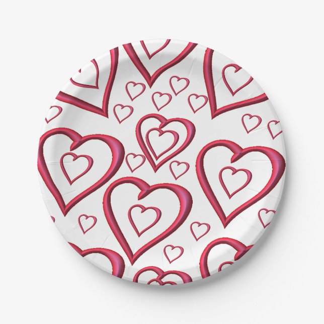 Paper plates Valentine's (Front)