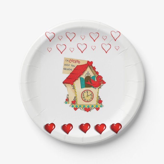 Paper plates Valentine's (Front)
