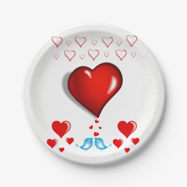 Paper plates Valentine's (Front)
