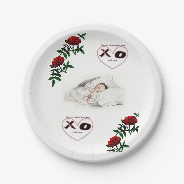 Paper plates Valentine's Day (Front)
