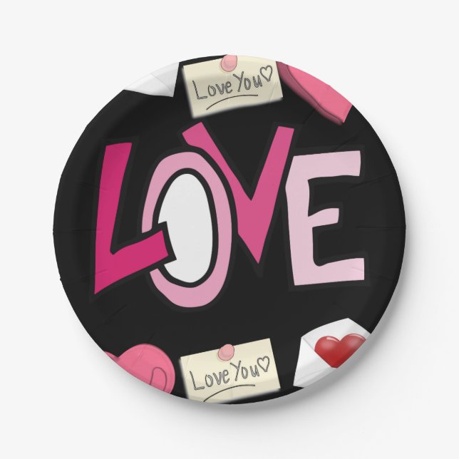 Paper plates Valentine's Day (Front)