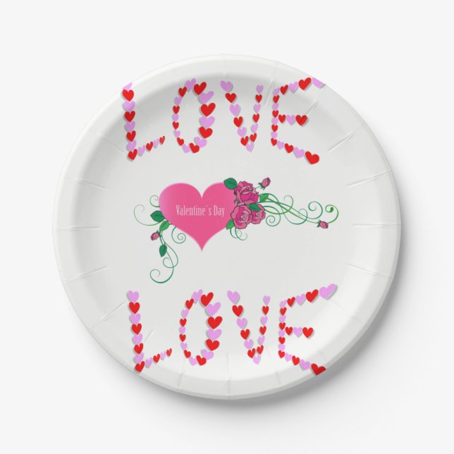 Paper plates Valentine's Day (Front)