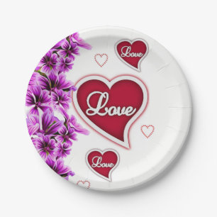 Paper plates Valentine's Day