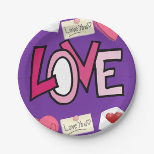 Paper plates Valentine's Day