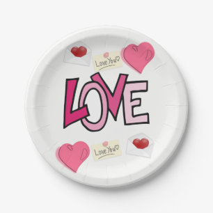 Paper plates Valentine's Day