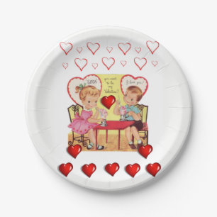 Paper plates Valentine's Day