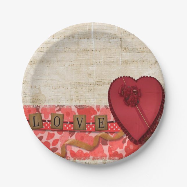 Paper plates Valentine's Day (Front)