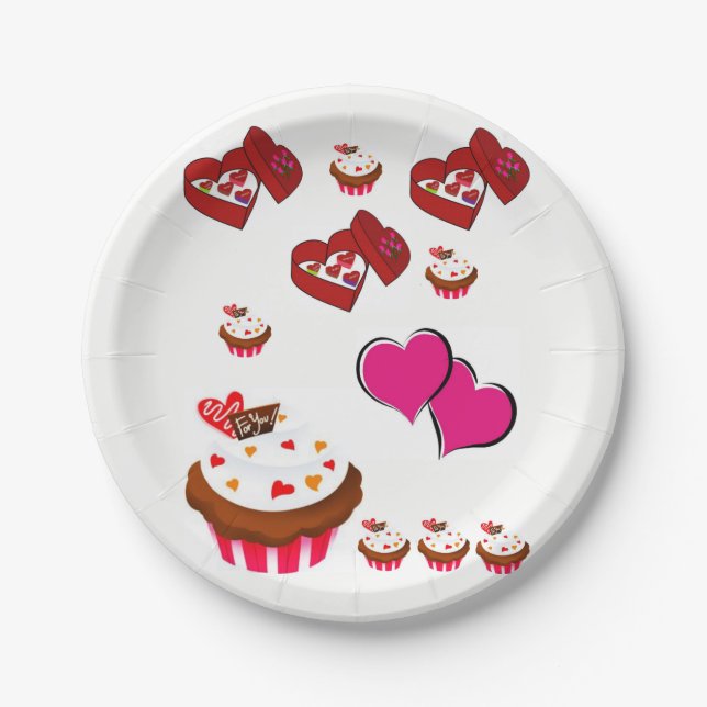 Paper plates Valentine's Day (Front)