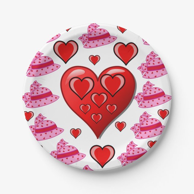 Paper plates Valentine's Day (Front)