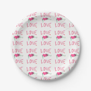 Paper plates Valentine's Day